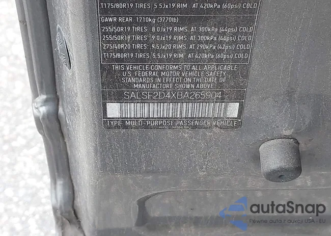 SALSF2D4XBA265904: 44143581