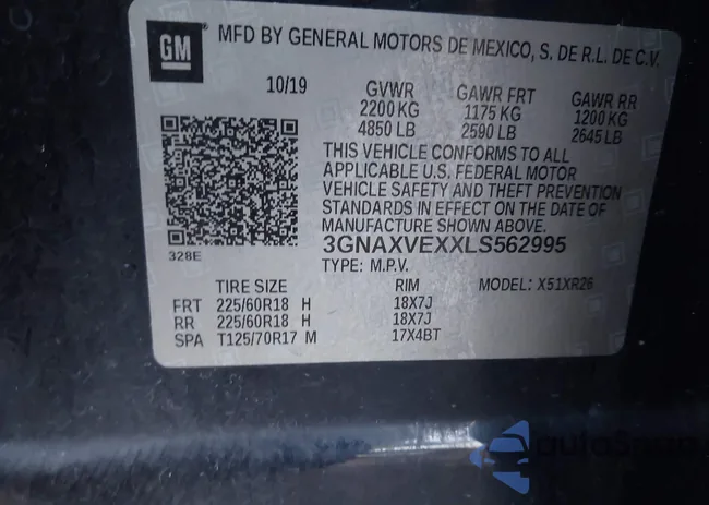 3GNAXVEXXLS562995: 44143642