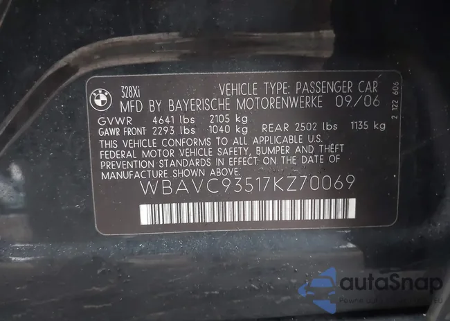 WBAVC93517KZ70069: 44143700