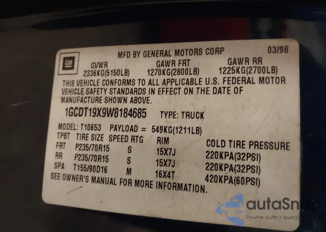 1GCDT19X9W8184685: 44143725