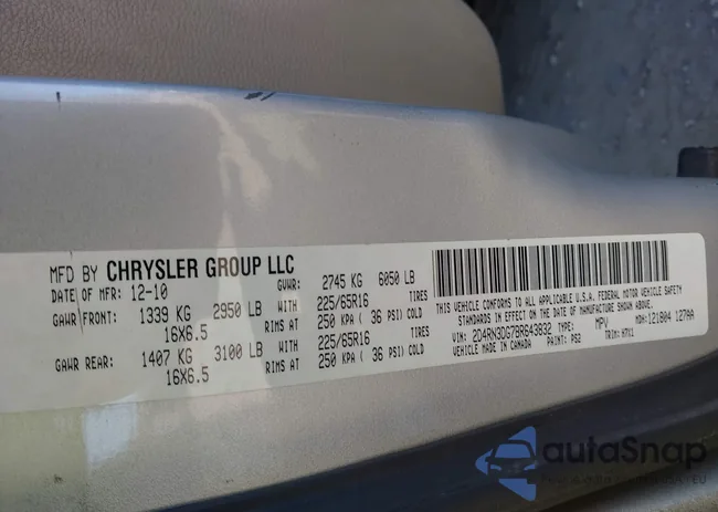 2D4RN3DG7BR643832: 44143836