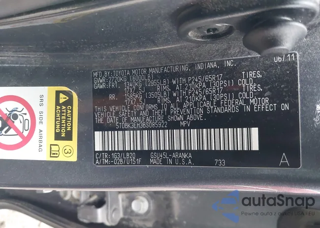 5TDBK3EH3BS085922: 44143882