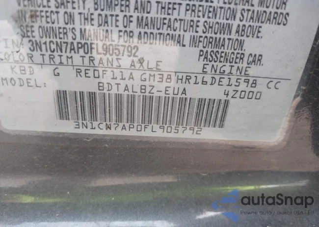 3N1CN7AP0FL905792: 44143981