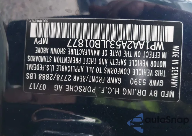 WP1AA2A53JLB01877: 44144005