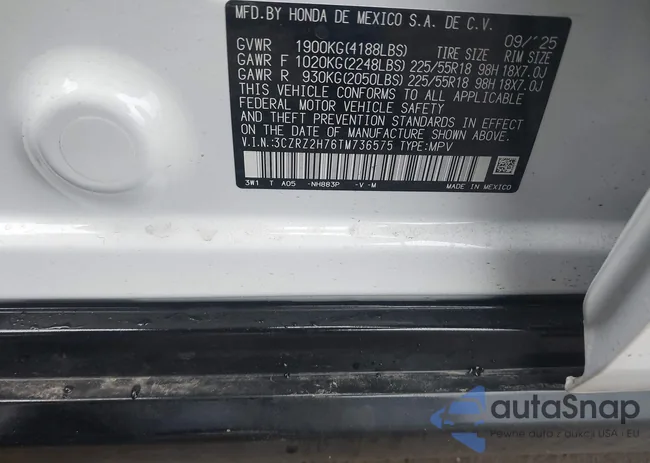 3CZRZ2H76TM736575: 44143101