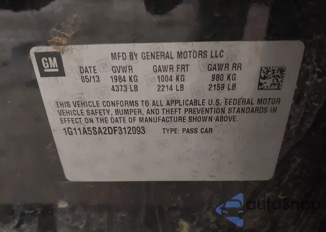 1G11A5SA2DF312093: 44143117