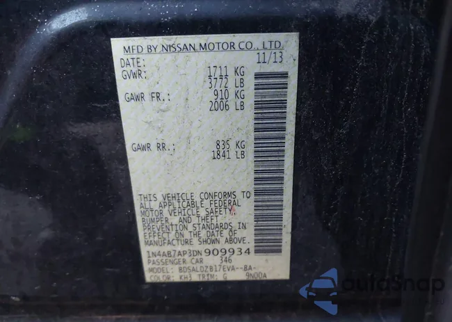 1N4AB7AP3DN909934: 44143131