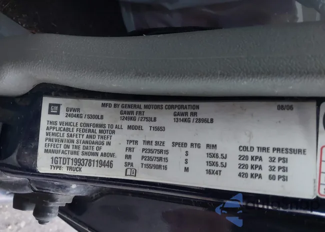 1GTDT199378119446: 44143136