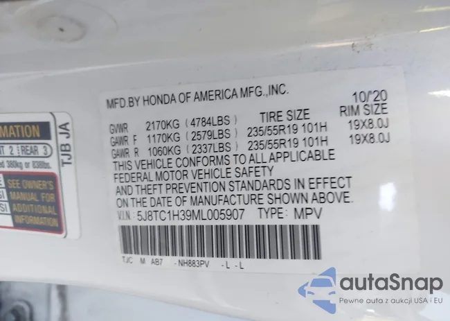 5J8TC1H39ML005907: 44143141