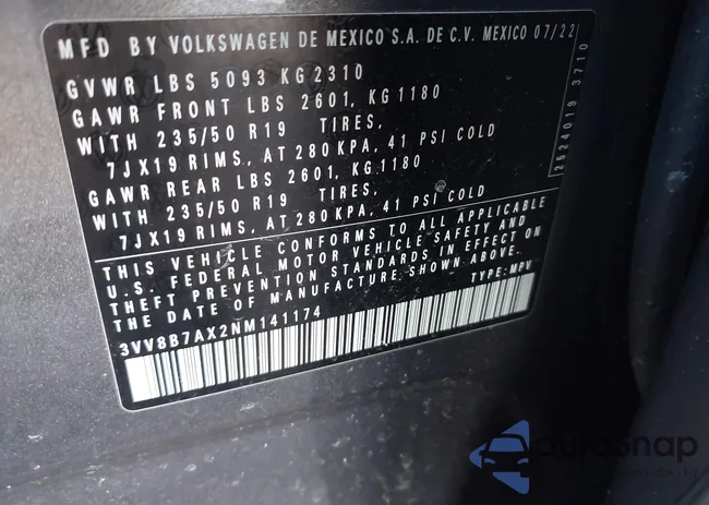 3VV8B7AX2NM141174: 44143167