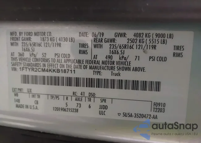 1FTYR2CM4KKB18711: 44143198