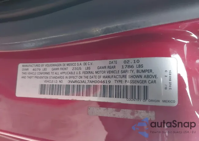 3VWRG3AL7AM004619: 44143224