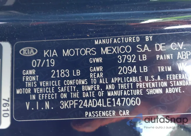 3KPF24AD4LE147060: 44143323