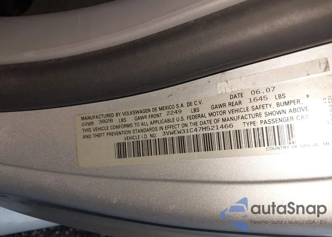 3VWEW31C47M521466: 44143386