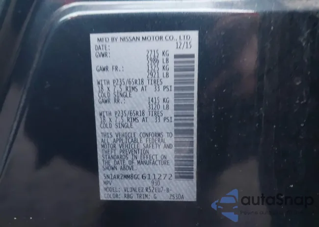 5N1AR2MM8GC611272: 44144501