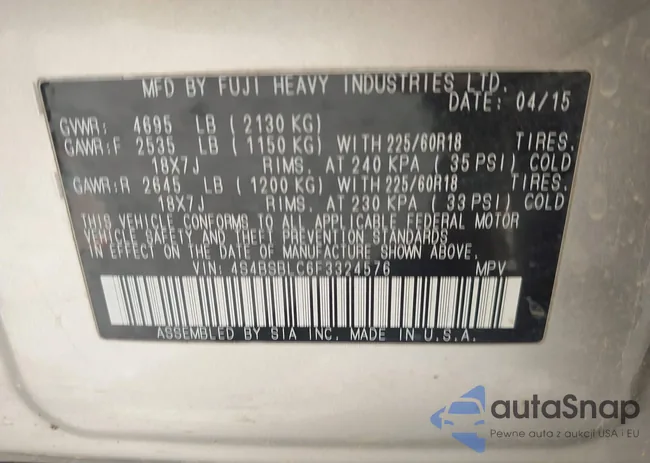 4S4BSBLC6F3324576: 44144672