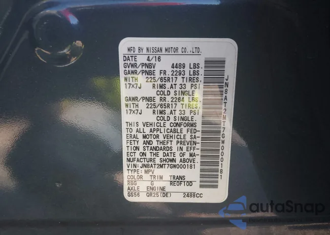 JN8AT2MT7GW000181: 44144720