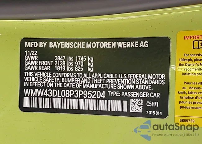 WMW43DL08P3P95204: 44144740