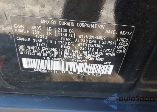 4S4BSACC3H3409422: 44144749