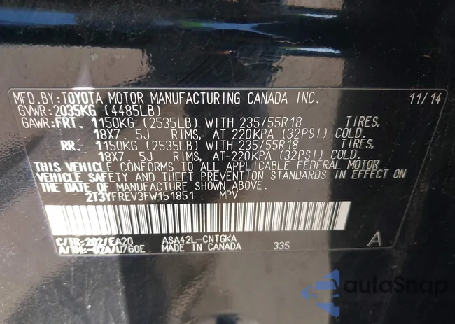 2T3YFREV3FW151851: 44144802