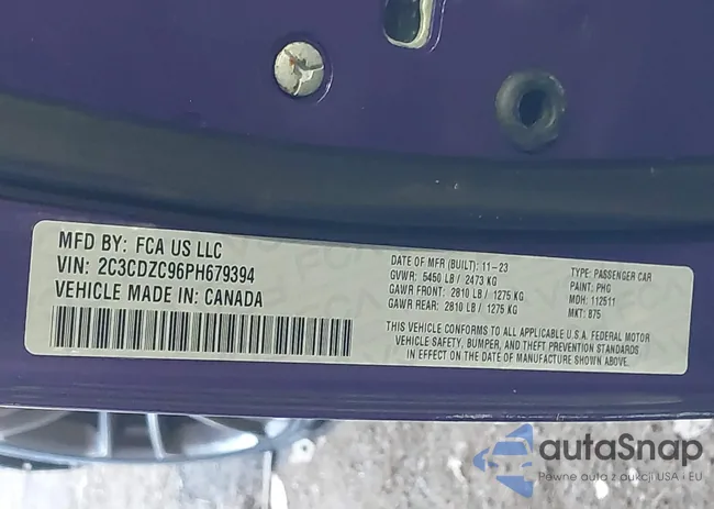 2C3CDZC96PH679394: 44144866