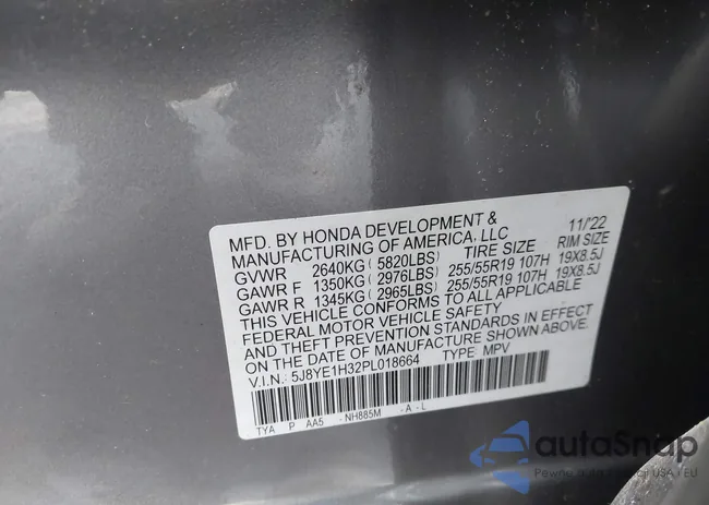 5J8YE1H32PL018664: 44145009