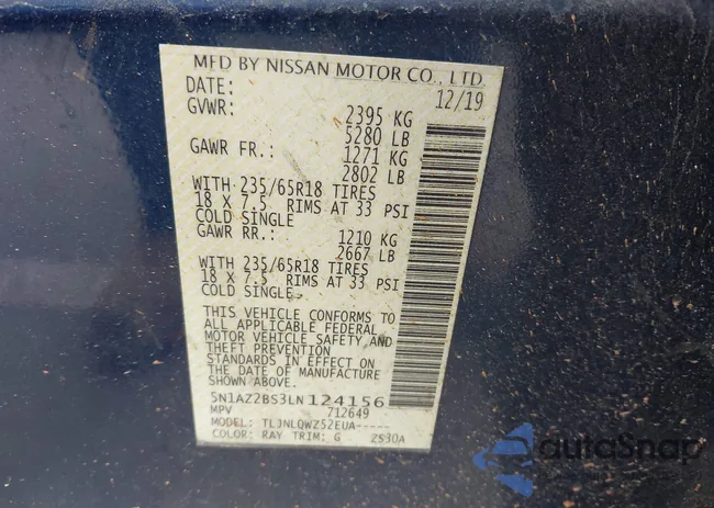 5N1AZ2BS3LN124156: 44145053