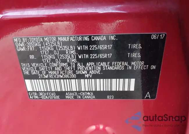 2T3WFREV3HW386390: 44144093