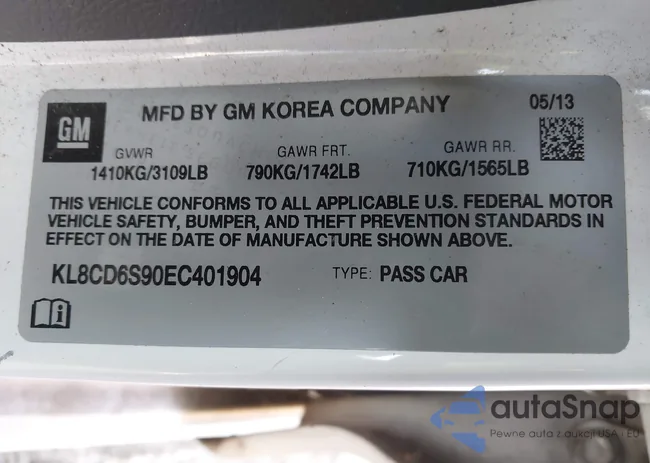 KL8CD6S90EC401904: 44144113