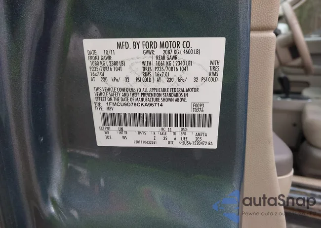 1FMCU9D79CKA96714: 44144123