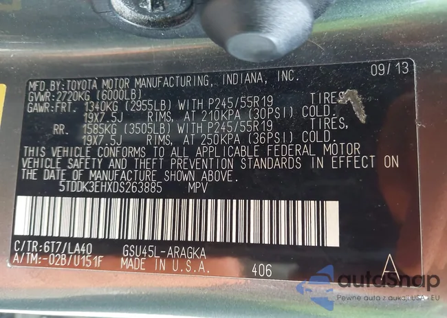 5TDDK3EHXDS263885: 44144206