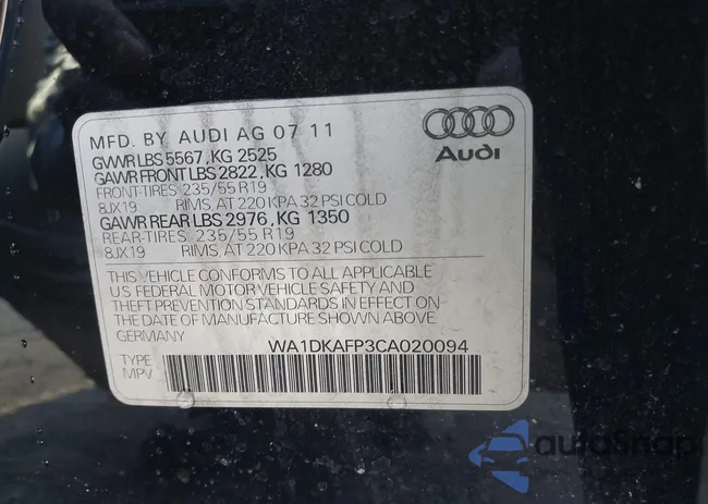 WA1DKAFP3CA020094: 44144221