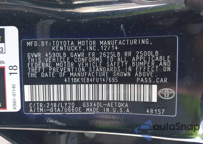 4T1BK1EB4FU147695: 44144341