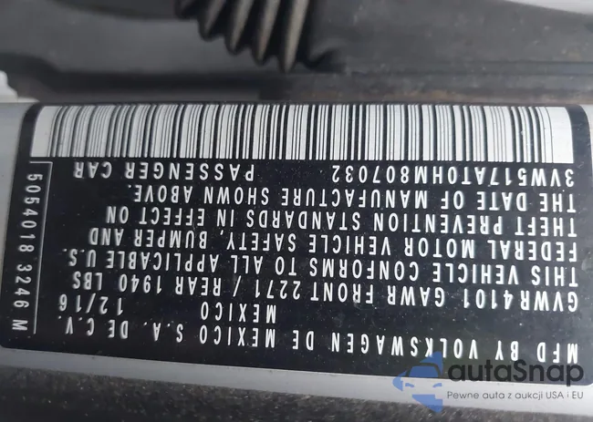 3VW517AT0HM807032: 44144397