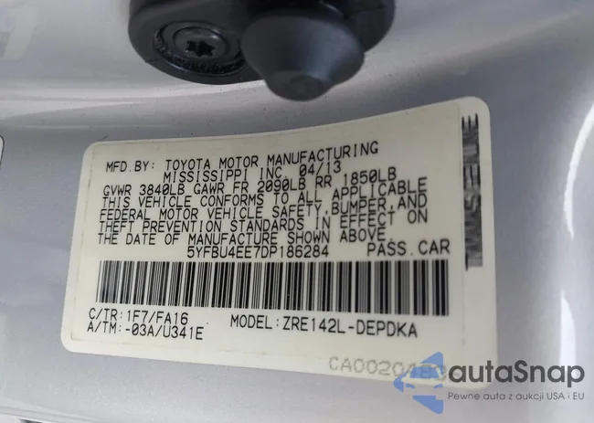 5YFBU4EE7DP186284: 44144431