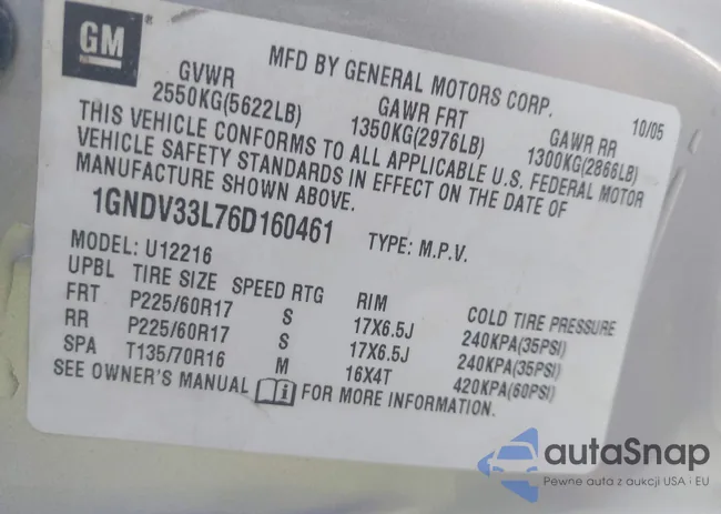 1GNDV33L76D160461: 44144452