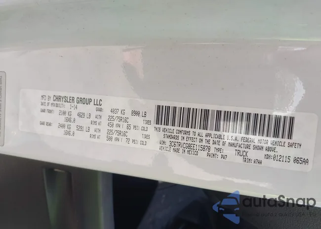 3C6TRVCG8EE115878: 44145474