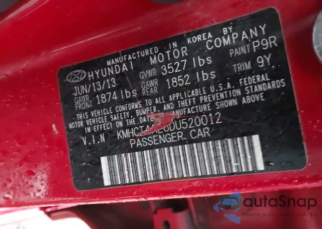 KMHCT4AE8DU520012: 44145477