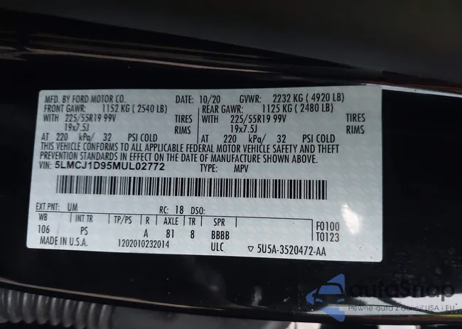 5LMCJ1D95MUL02772: 44145525