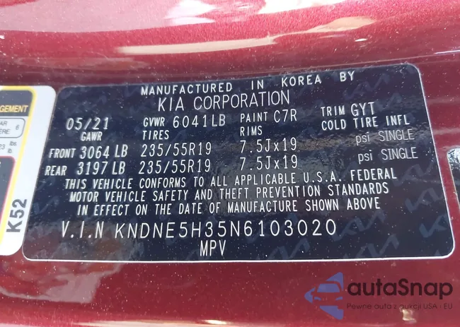 KNDNE5H35N6103020: 44145658