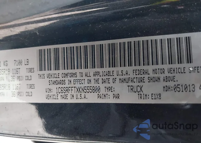 1C6SRFFTXKN555800: 44145685