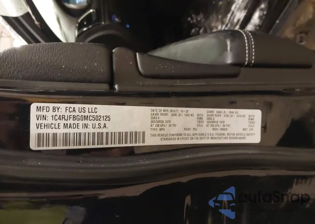 1C4RJFBG0MC502125: 44145700