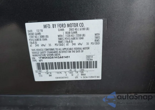 1FM5K8D81KGA81451: 44145785