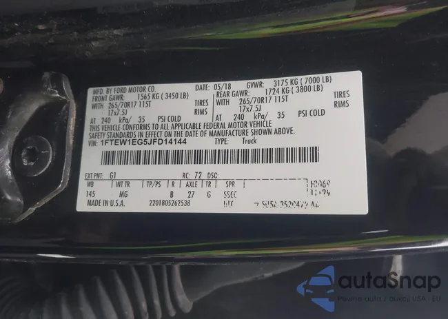 1FTEW1EG5JFD14144: 44145855