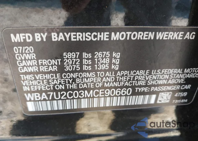 WBA7U2C03MCE90660: 44145868