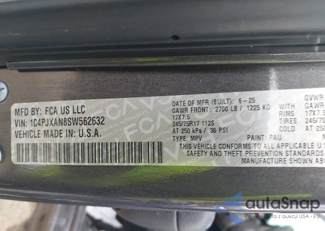 1C4PJXAN8SW562632: 44145892