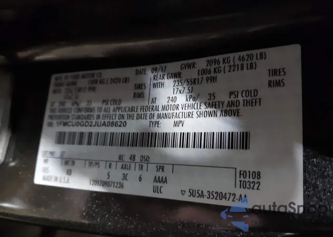 1FMCU0GD2JUA08620: 44145949