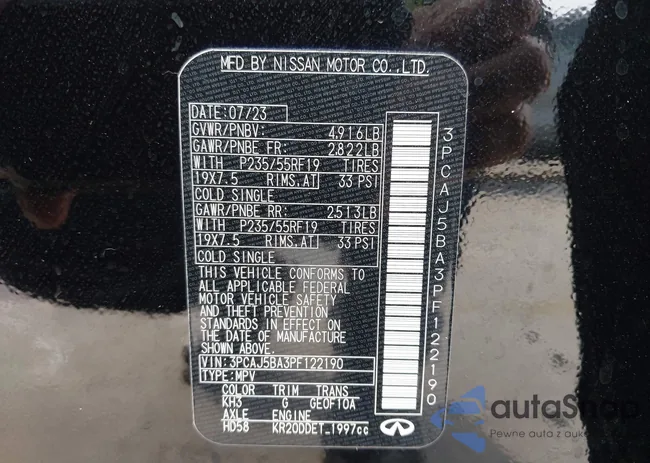 3PCAJ5BA3PF122190: 44145966