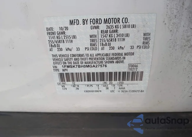 1FMSK7BH0MGA27576: 44146036