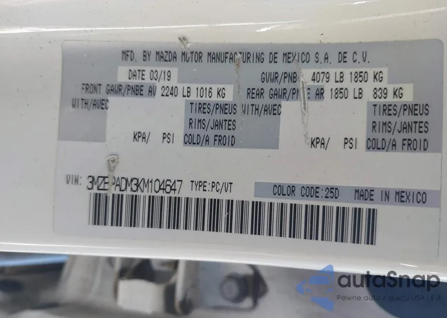 3MZBPADM3KM104647: 44145261